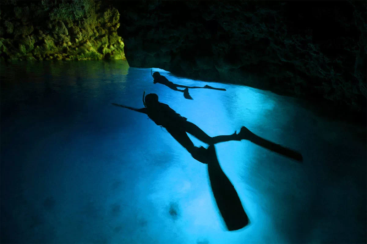 blue cave okinawa